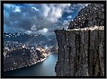 Klif Preikestolen, Fiord Lysefjorden, Norwegia, Góry