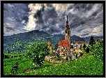 Kościół, Saint Michael, Góry, Chmury, Włochy