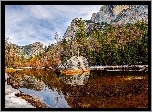 Góry, Las, Rzeka, Park Narodowy, Yosemite, Kalifornia