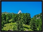 Góry, Las, Łąka, Szopy, Szczyt, Matterhorn, Szwajcaria