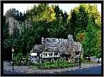 Góry, Las, Droga, Restauracja, Hrabstwo Multnomah, Oregon, USA