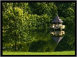 Lato, Park, Staw, Altana, Odbicie