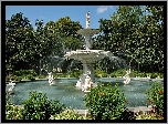 Lato, Park, Barokowa, Fontanna