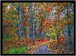 Las, Drzewa, Kolorowe, Liście, Ścieżka, Jesień