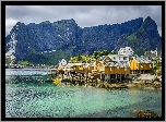 Lofoty, Norwegia, Europa, Dom, Góry