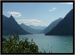 Lugano, Woda, Góry, Drzewa