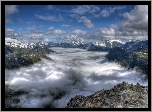 Norwegia, Region Møre og Romsdal, Wierzchołki, Góry Skandynawskie, Chmury