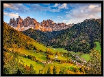 Alpy, Dolina, Santa Maddalena, Góry, Włochy