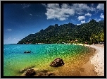 Langkawi, Malezja, Morze Andamańskie, Plaża, Góry, Wybrzeże