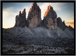 Góry, Masyw, Tre Cime di Lavaredo, Włochy