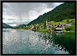 Miasteczko, Jezioro, Weissensee, Austria