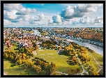 Miasto, Kowno, Litwa, Rzeka, Panorama