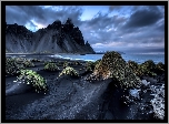 Morze, Góry, Chmury, Islandia