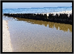 Morze, Pale, Drewniane, Plaża