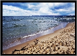 Morze, Bałtyk, Plaża, Fale, Piasek