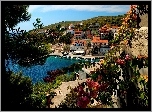 Morze, Zatoka, Wyspa, Korcula, Chorwacja