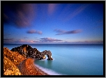 Anglia, Morze, Wybrzeże Jurajskie, Skała, Durdle Door, Plaża