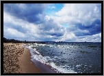 Morze, Bałtyk, Plaża, Fale