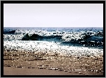 Morze, Fale, Plaża, Piasek