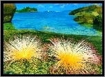 Morze, Plaża, Skały, Roślinność, Seszele
