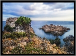 Morze, Skały, Drzewa, Rośliny, Sardynia, Włochy