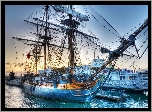 Morze, Port, Statek, Żaglowce