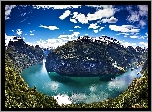 Morze, Geirangerfjord, Góry, Statki, Roślinność