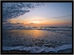 Morze, Plaża, Wschód, Słońca
