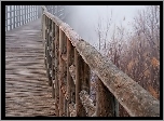 Drewniany, Most, Mgła