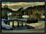 Jezioro, Most, Śnieg