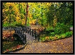 Park, Mostek, Jesień