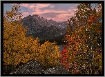 Jesień, Góry Skaliste, Park Narodowy Gór Skalistych, Jezioro Bear Lake, Drzewa, Kolorado, Stany Zjednoczone