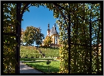 Niemcy, Neuzelle, Kościół, Wniebowzięcia Najświętszej Marii Panny, Klasztor, Kloster Neuzelle, Park, Pergola