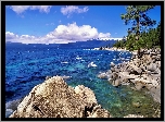 Nevada, Jezioro, Tahoe, Głazy, Las