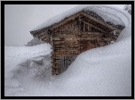 Domek, Śnieg, Zima
