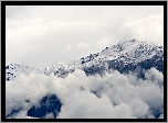 Góry, Śnieg, Chmury