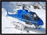 Góry, Śnieg, Helikopter