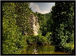 Niemcy, Bawaria, Góry, Las, Rzeka, Lato