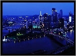 Drapacze, Chmur, Rzeka, Ohio, Mosty, Pittsburgh, Panorama, Miasta, Nocą