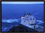 Norwegia, Latarnia Morska, Morze, Fale, Dom