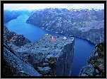 Norwegia, Klif Preikestolen, Fiord Lysefjorden,  Góry