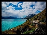 Queenstown, Nowa Zelandia, Jezioro Wakatipu, Droga, Góry