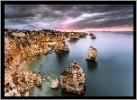 Portugalia, Wybrzeże Algarve, Ocean Atlantycki, Skały