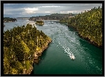 Łódka, Lasy, Wyspy, Puget Sound, Waszyngton