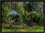 Australia, Ogród Botaniczny Mount Lofty, Krzewy, Drzewa, Altana