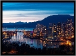 Oświetlone, Miasto, Vancouver, Kanada