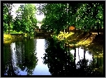 Łotwa, Par, Staw, Budynki, Gospodarcze, Zamku, Sigulda