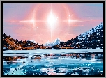 Paintography, Wschód słońca, Góry, Jezioro