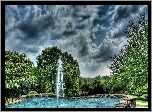 Chmury, Park, Wodotrysk