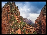Park Narodowy Zion, Formacja skalna, Angels Landing, Kanion, Skały, Stan Utah, Stany Zjednoczone
